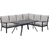Garden Impressions Senja lounge dining set 3-delig rechts - sandstone