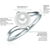 Valero Pearls Ring zilver / parelwit