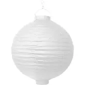 Party-Decoration Partydeco - Decoratieve lampion wit LED 30 cm - Lampion sint maarten - lampionnen - Sint maarten optocht - lampionnen papier