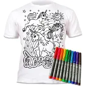 SPLAT PLANET Colour In T-Shirts Unicorn 7-8