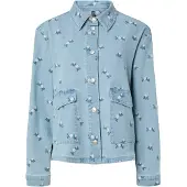 Pieces Blouse 'PCFlora' blauw / grasgroen / wit