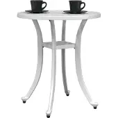 vidaXL Tuintafel Ø 48x53 cm gietaluminium wit