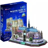 Cubicfun 3D LED Puzzel Notre Dame Kathedraal Parijs - 149 Stukjes