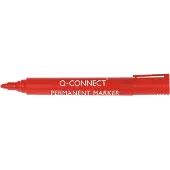 Q-CONNECT permanente marker, 2-3 mm, ronde punt, rood 10 stuks