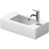 Duravit Vero fontein 50x25cm met kraangat rechts met overloop wit