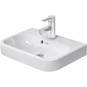 Duravit HappyD 2 meubelfontein met overloop met kraangat 50x36cm met wondergliss wit