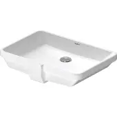 Duravit 2nd floor onderbouwwastafel 55.5x38cm zonder kraangat wit