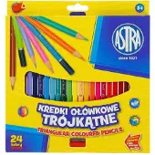 Astra Kleurpotloden Driehoekig 24 Kleuren met Puntenslijper