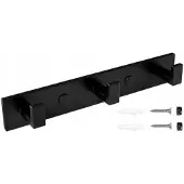 Loft Merkloos Wandkapstok met 3 Haken - Zwart Design (248mm)