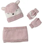 Vertbaudet Kerstcadeauset voor meisjes muts + snood + wanten/handschoenen bichette