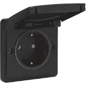 Niko wandcontactdoos RA KV opbouw Zwart IP55