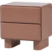 Woood Lustra Nachtkastje - Hout - Hoogglans Oudroze - 43x57x57