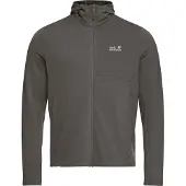 Jack Wolfskin - Litestride Hooded Fullzip - Fleecevest M, bruin/grijs