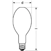 Radium Halogeen gasontladingslamp E40 444 W HRI-E NSC/S/F opaal, Glas