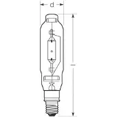 Radium Halogeen gasontladingslamp E40 1950W HRI-T N helder, Glas