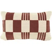 By-Boo Sierkussen Twist Burgundy (35 x 55 cm)