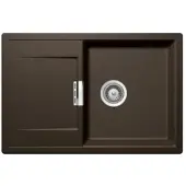 Schock CRISTADUR spoelbak MONO D-100 in BRONZE met houten snijplank