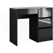 Vicco Bureau Sherry Antraciet Hoogglans 90 x 40 cm met lades, Model 43667