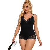 Subblime - BLACK FLORAL LACE DETAIL TEDDY | EROTISCHE BODY | LINGERIE | SEXY LINGERIE