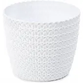 Lamela Magnolia Pot Wit 16x16x14cm - Stijlvolle Kunststof Bloempot
