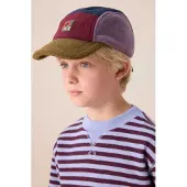 Sissy-Boy Donkerrode colourblock pet met patch