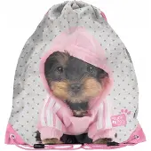 Paso Schooltas met trekkoord - Studio Pets Hondje met Hoodie