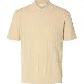 Selected Regular Fit Gebreide Polo Heren Wit XL