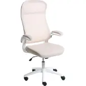 Beliani NEXEL - Bureaustoel - Beige - Polyester