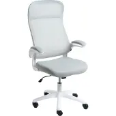 Beliani NEXEL - Bureaustoel - Lichtgrijs - Polyester