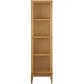 Ebuy24 Vitrinekast Zamora - Naturel Hout - 47x40x180cm