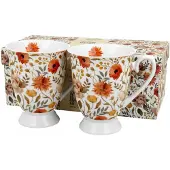 Duo Set van 2 Royal Mokken ZOMERBLOEMEN - Porselein