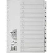 Pagna 31005-08 register A4, 12-delig, 1-12, wit