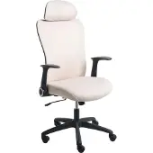 Beliani ZYVEN - Bureaustoel - Beige - Polyester