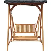 Axi Kari Teak Schommelstoel met Zonnedak