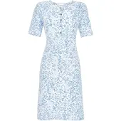 Ringella Katoenen nachthemd blauw panterprint - Blauw - Maat - 40