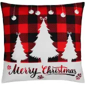 Domarex Kerst Kussenhoes 45x45cm - Vrolijke Kerstdecoratie