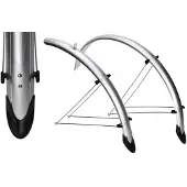 Orion Fietsspatborden 26"/53mm Volledig Zilver met Spatlap