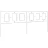 vidaXL Vervangend hoofdbord 193 cm metaal wit