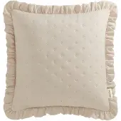 Room99 Decoratief Sierkussen Molly 45x45cm met Ruche - Crème