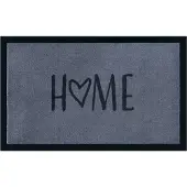 EDO Deurmat HOME Hart Grijs/Zwart 45x75 cm - Hoge Kwaliteit