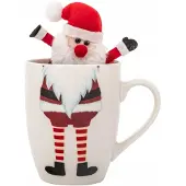 Altomdesign Porseleinen Kerstmok met Sinterklaas Knuffel - 340 ml Cadeau