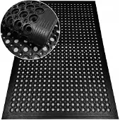 Nestor Rubberen Buitenmat met Opritten 60x90 cm - Duurzaam en Vuilafstotend