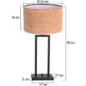 Steinhauer Stang LED Tafellamp | 1x E27 | Zwart