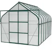 Pergart Kweekkas Diana 11500 - Polycarbonaat 4mm - Smaragd - 264x445x255cm