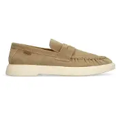 Manfield Beige suède loafers | Maat 43
