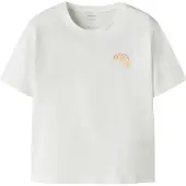 Name it KIDS T-shirt met backprint wit Meisjes Stretchkatoen Ronde hals - maat 122/128