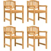 vidaXL Tuinstoelen 4 st 58x59x88 cm massief teakhout