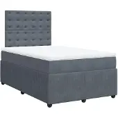 Syfax Boxspring met matras fluweel donkergrijs 120x200 cm