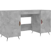 Syfax Bureau 140x50x75 cm bewerkt hout betongrijs