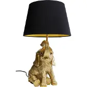 Kare Design tafellamp Happy Elefant, messing / goud, Woon-/ Eetkamer, Kunststof, Design, tafellamp